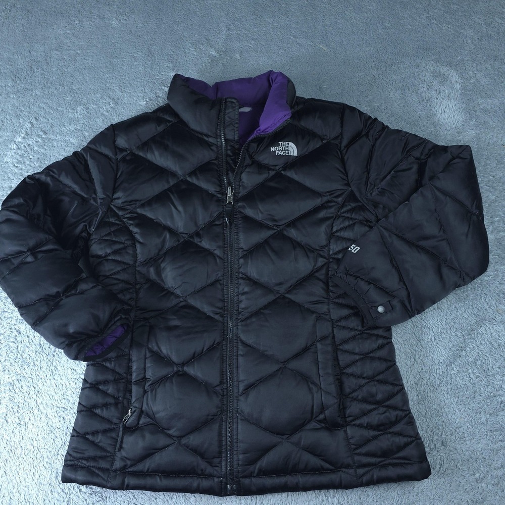 The North Face Jacket Youth 16 Black 550 Down Quilted Puffer Winter Coat